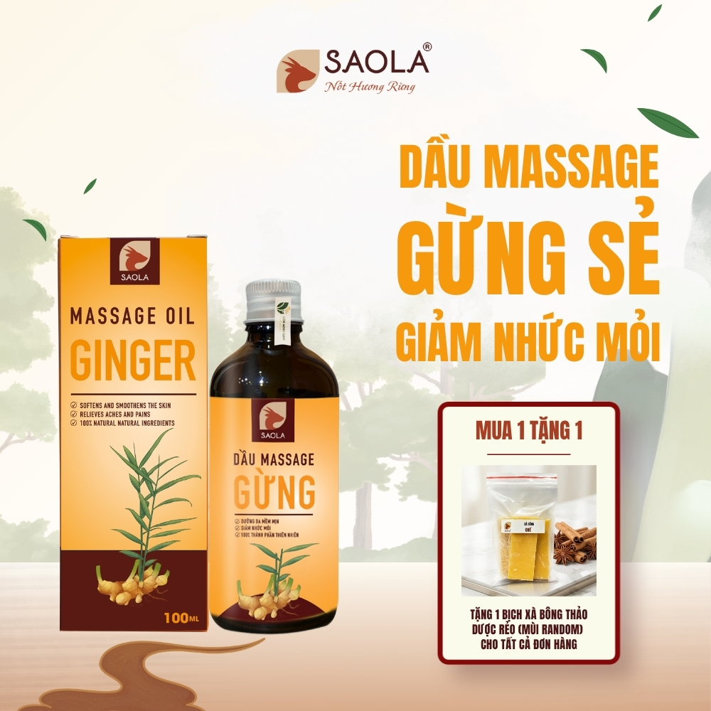 dầu massage gừng SAOLA