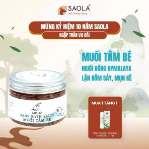 Muối tắm bé thảo dược SAOLA